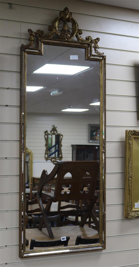 A gilt frame wall mirror W.56cm